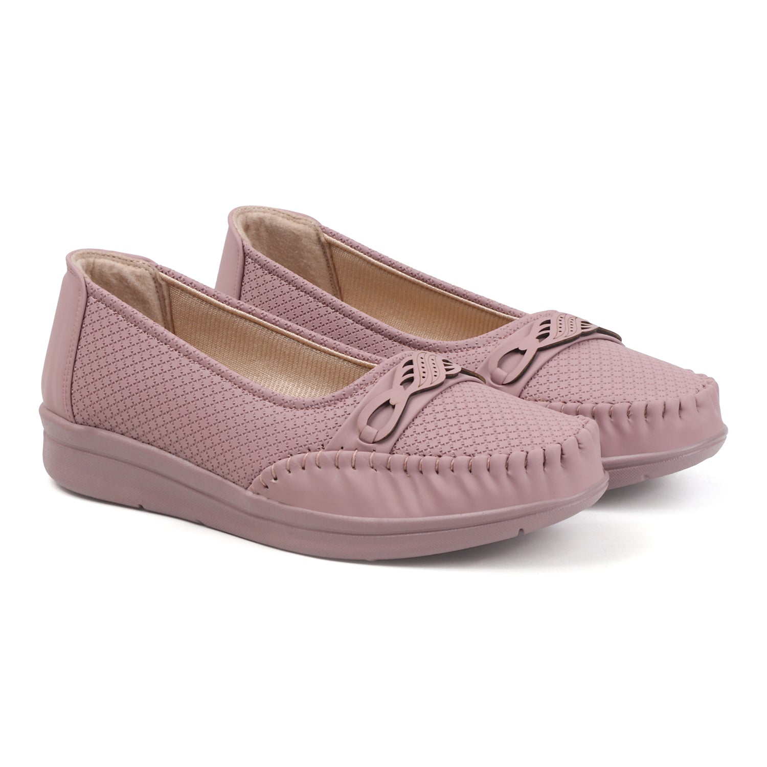 SHOECUBE COMFY 101 Mauve Loafers - Lifestyle