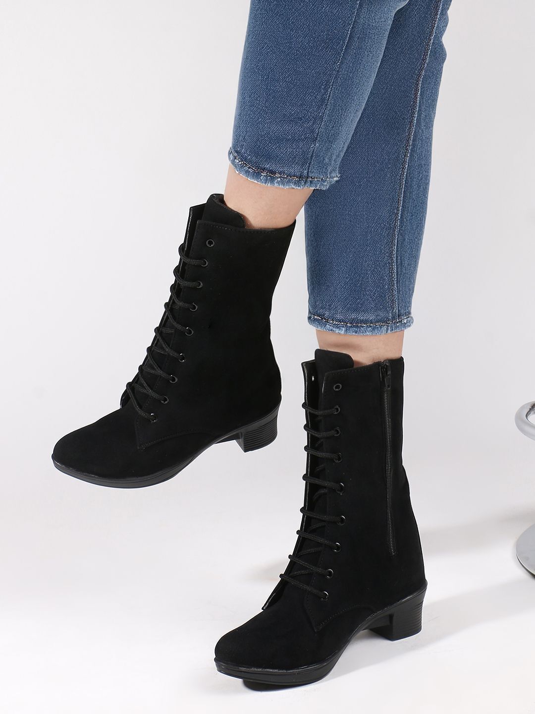 Planet Walk 2030 Black Boots - Side