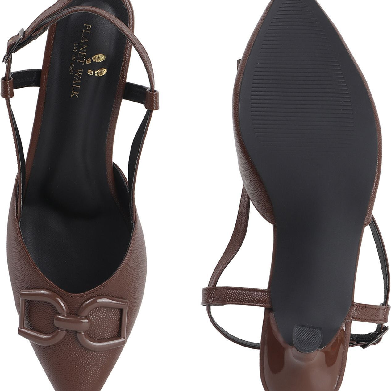 Planet Walk B66 Brown Heels - Extra