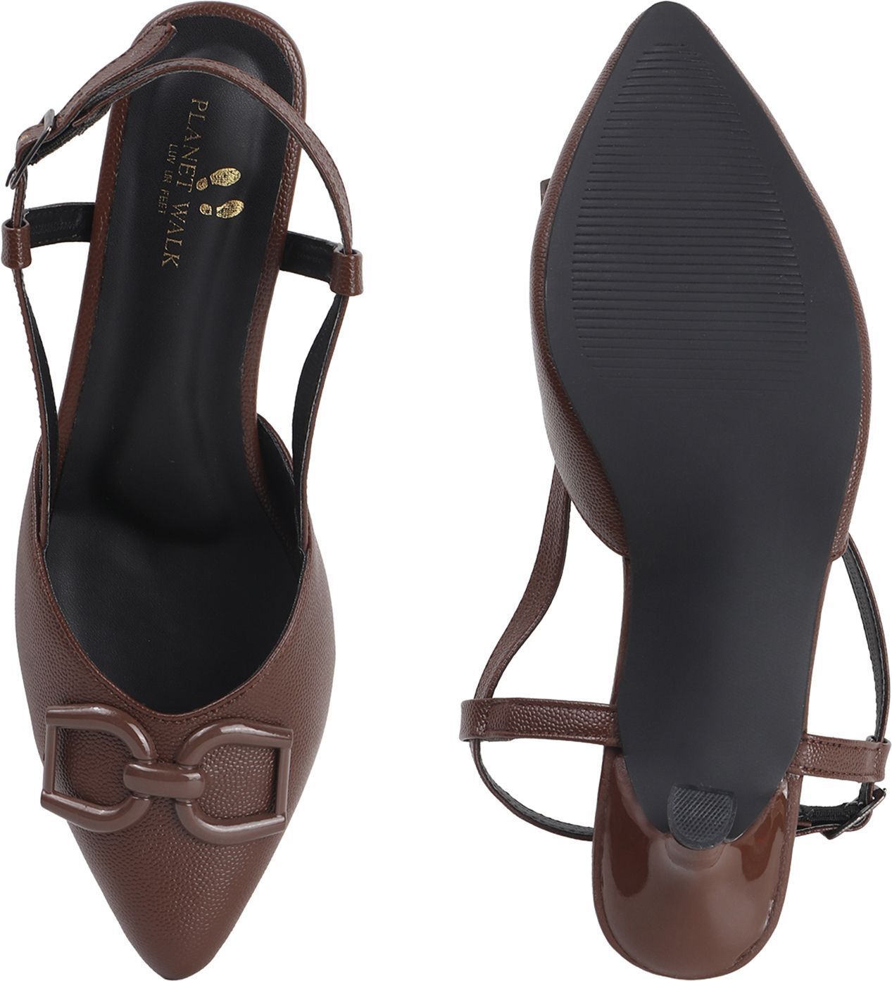 Planet Walk B66 Brown Heels - Extra