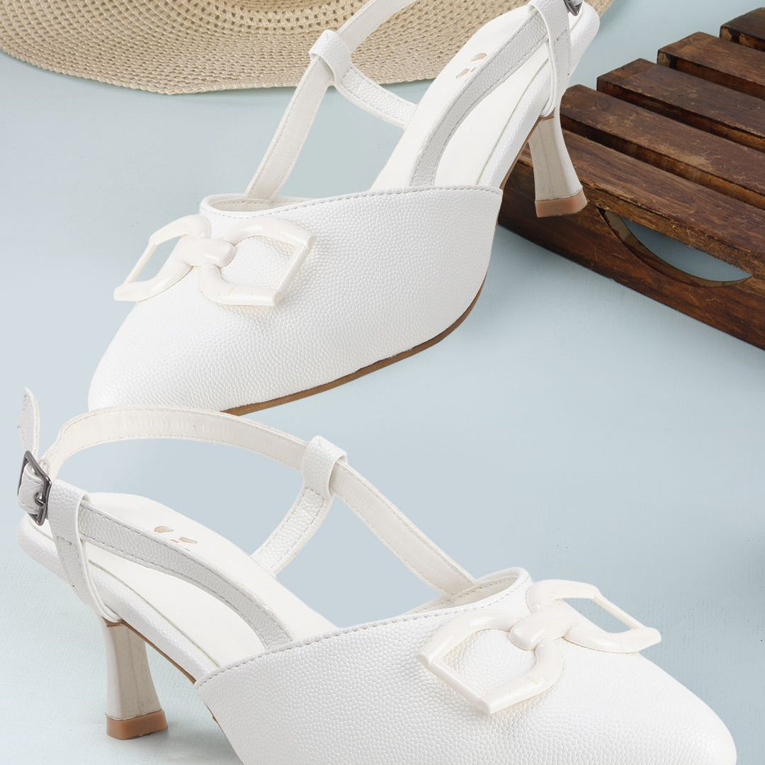 Planet Walk B66 White Heels - Main