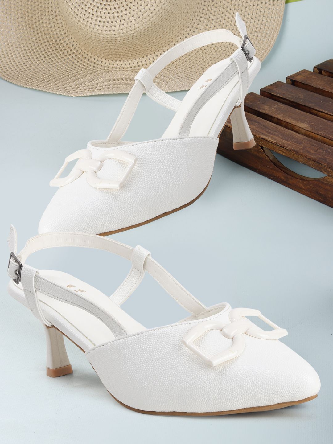 Planet Walk B66 White Heels - Main