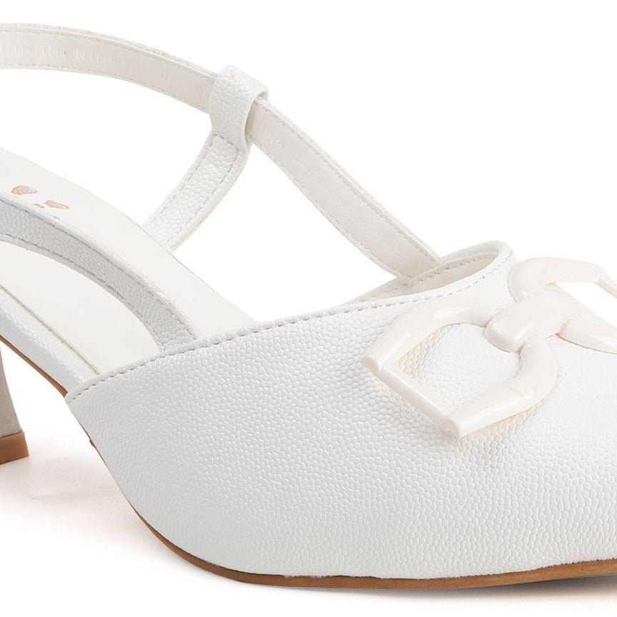 Planet Walk B66 White Heels - Back