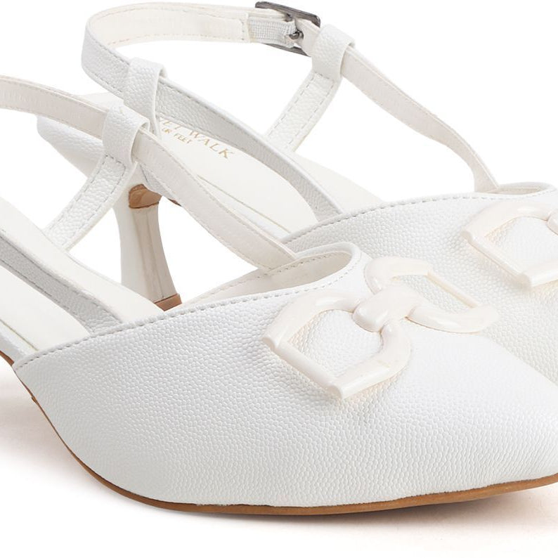 Planet Walk B66 White Heels - Detail