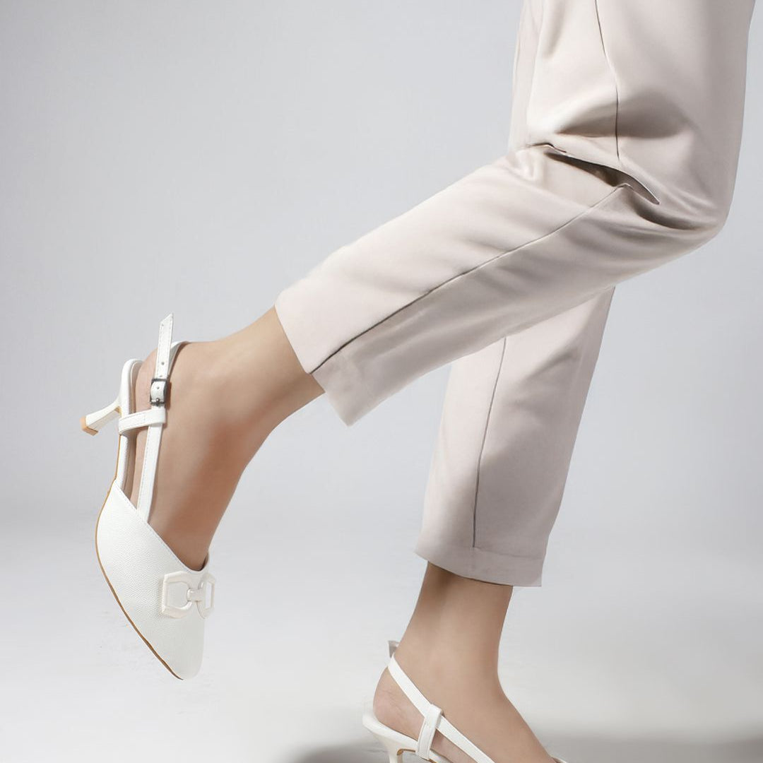 Planet Walk B66 White Heels - Side
