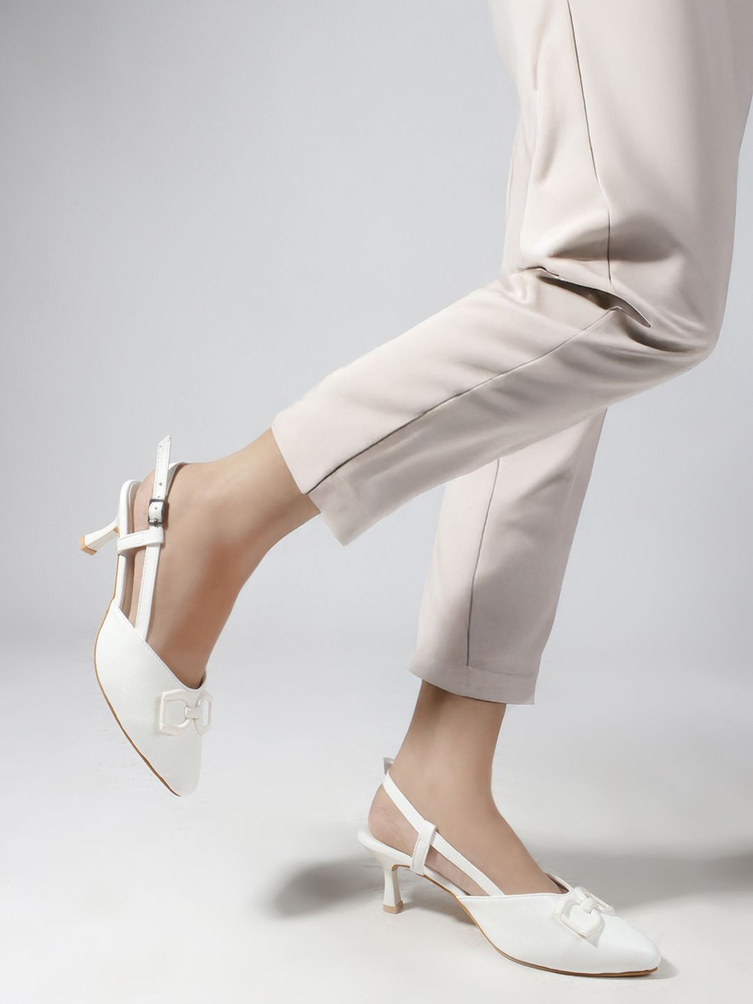 Planet Walk B66 White Heels - Side