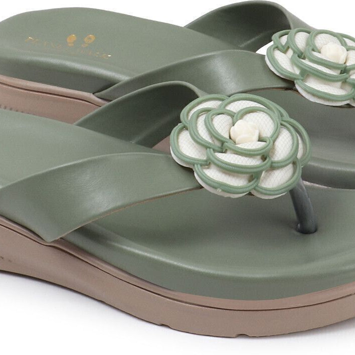 Planet Walk F219 Green Heels - Back