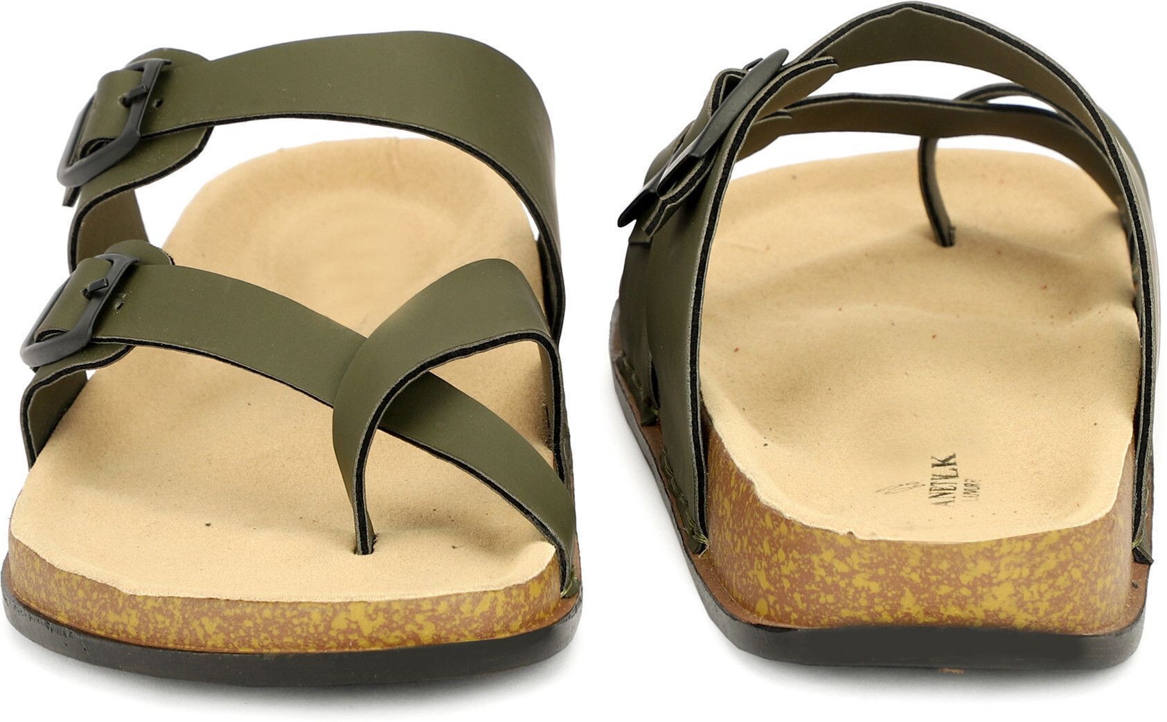 Planet Walk DIAGONAL Olive Sandals - Extra