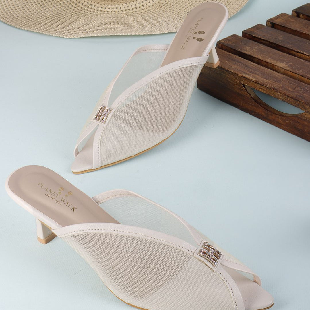 Planet Walk B65 Cream Heels - Main