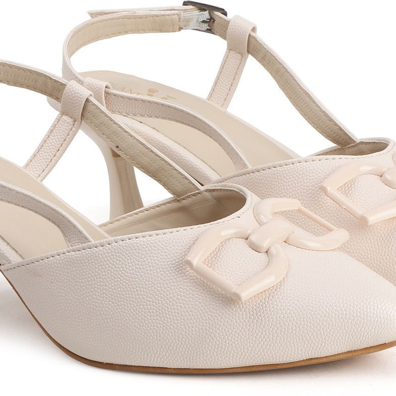 Planet Walk B66 Cream Heels - Detail