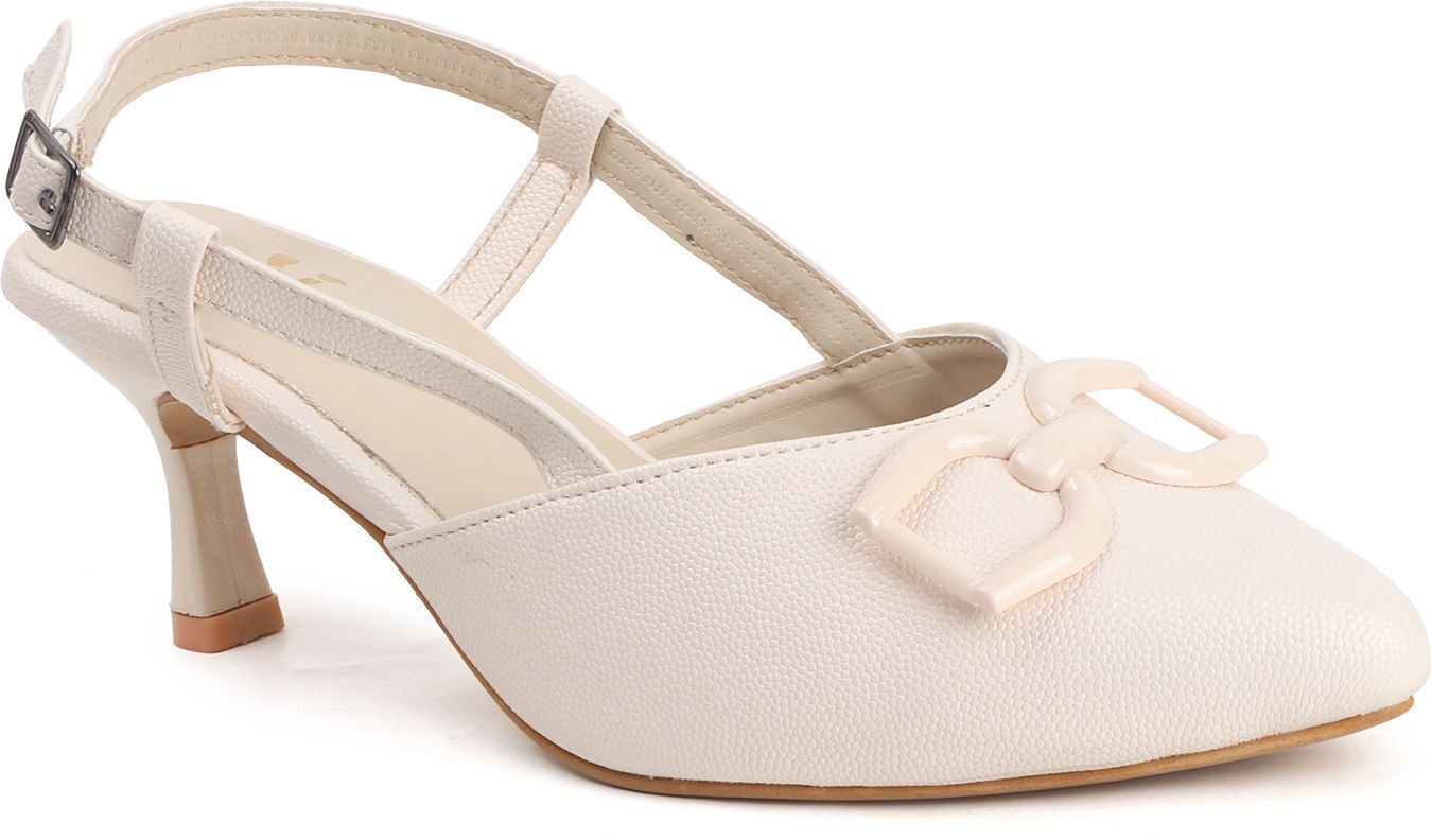 Planet Walk B66 Cream Heels - Back