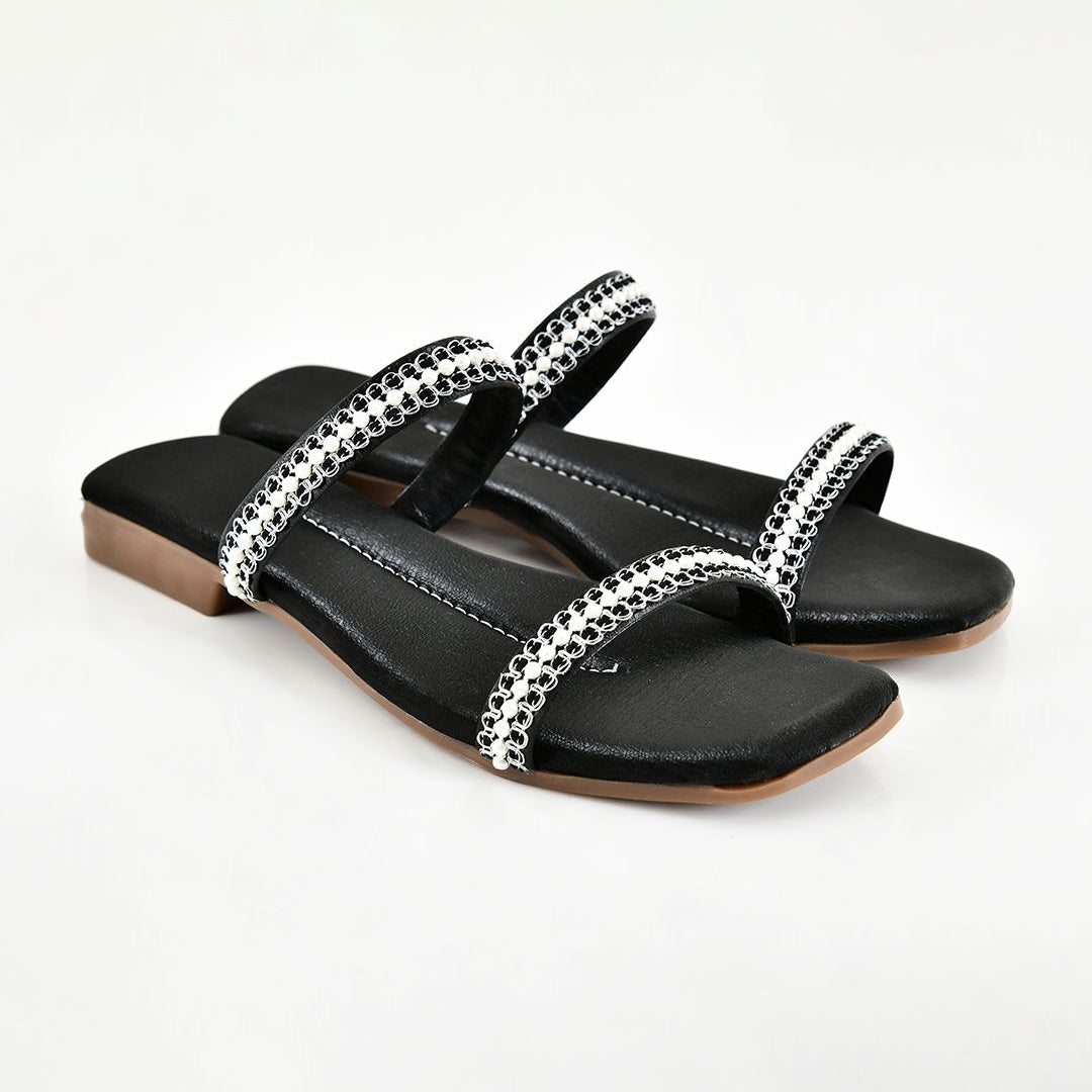 Planet Walk PEARL 2168 Black Flats - Detail