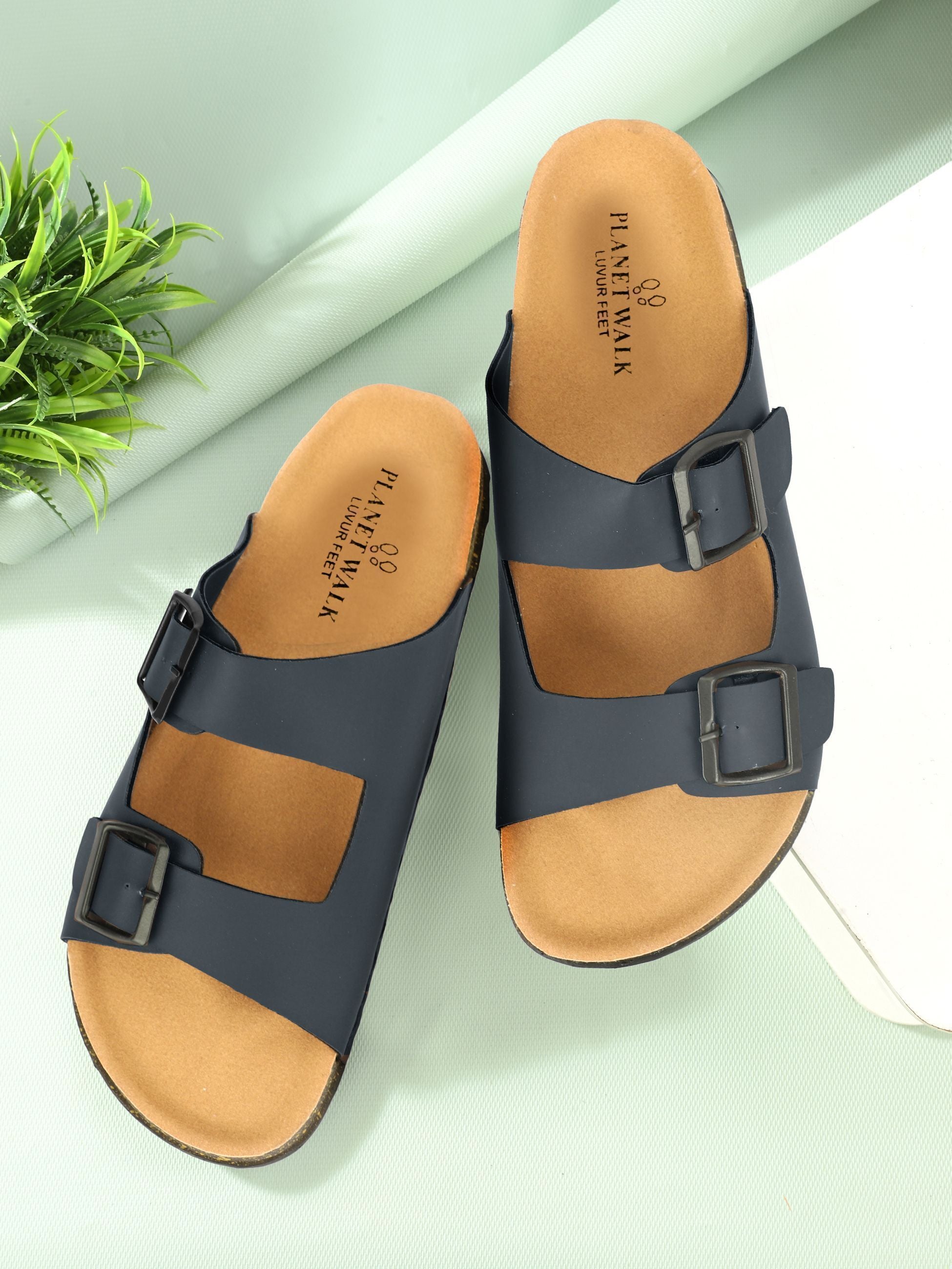 Planet Walk DBUCKLE Blue Sandals - Main