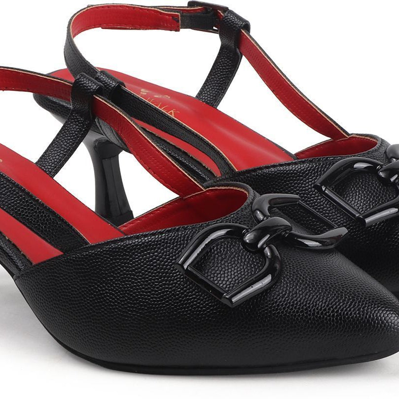Planet Walk B66 Black Heels - Detail