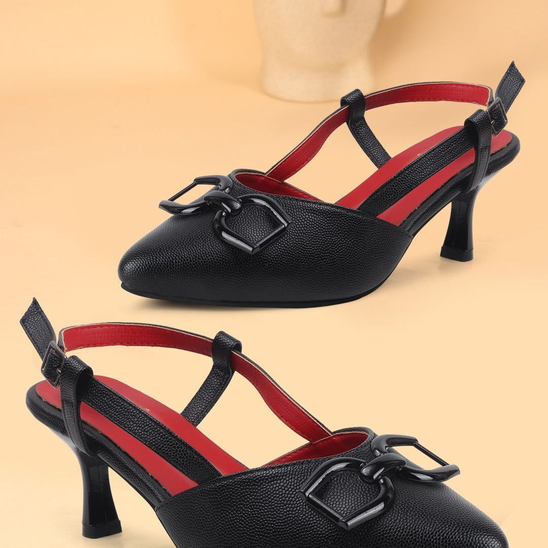 Planet Walk B66 Black Heels - Main