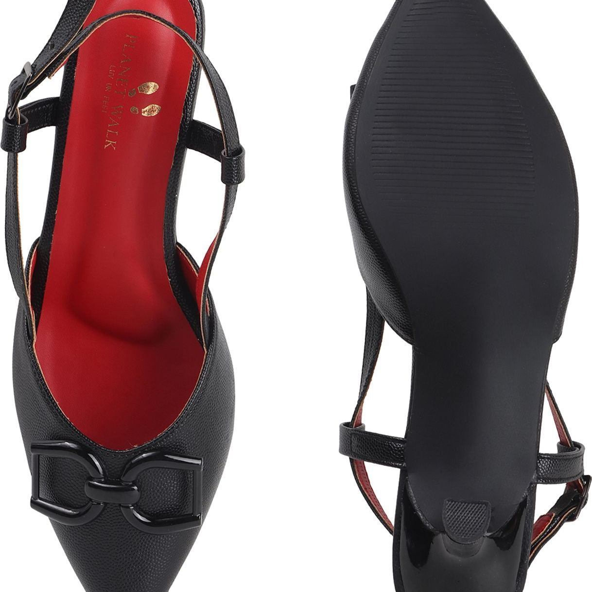 Planet Walk B66 Black Heels - Extra