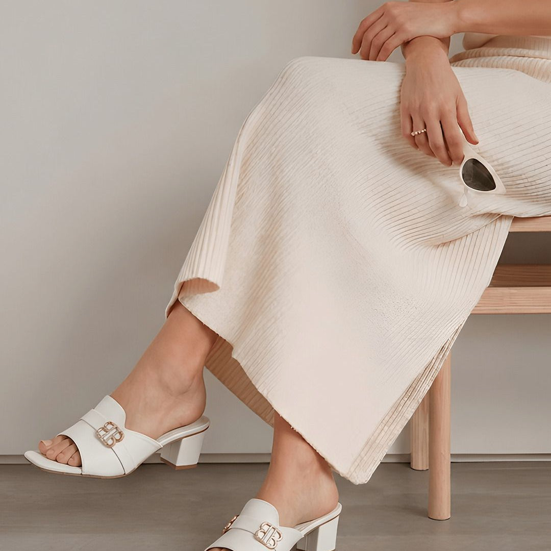 Planet Walk LILY 2154 White Heels - Side
