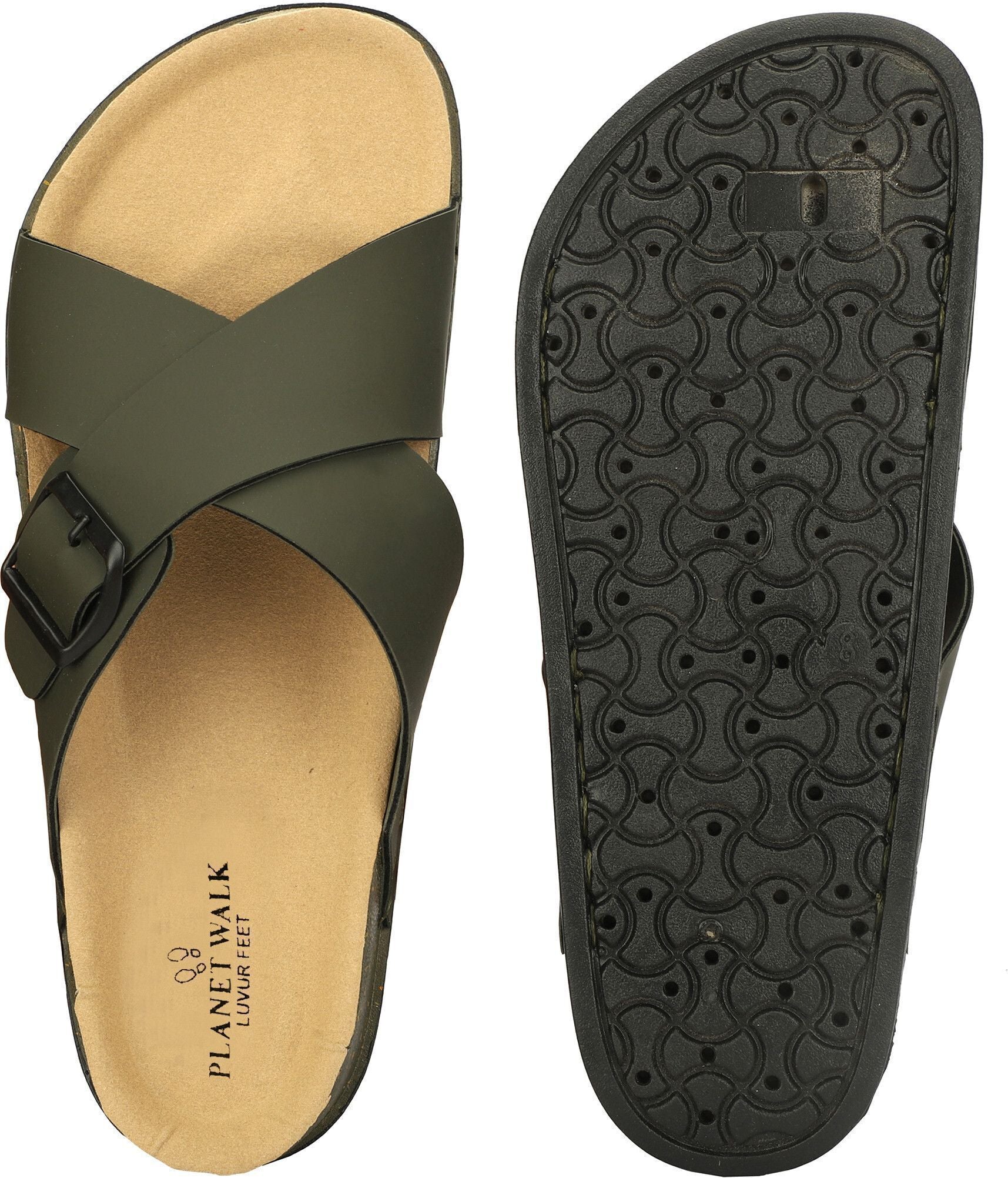 Planet Walk CROSS Olive Sandals - Extra