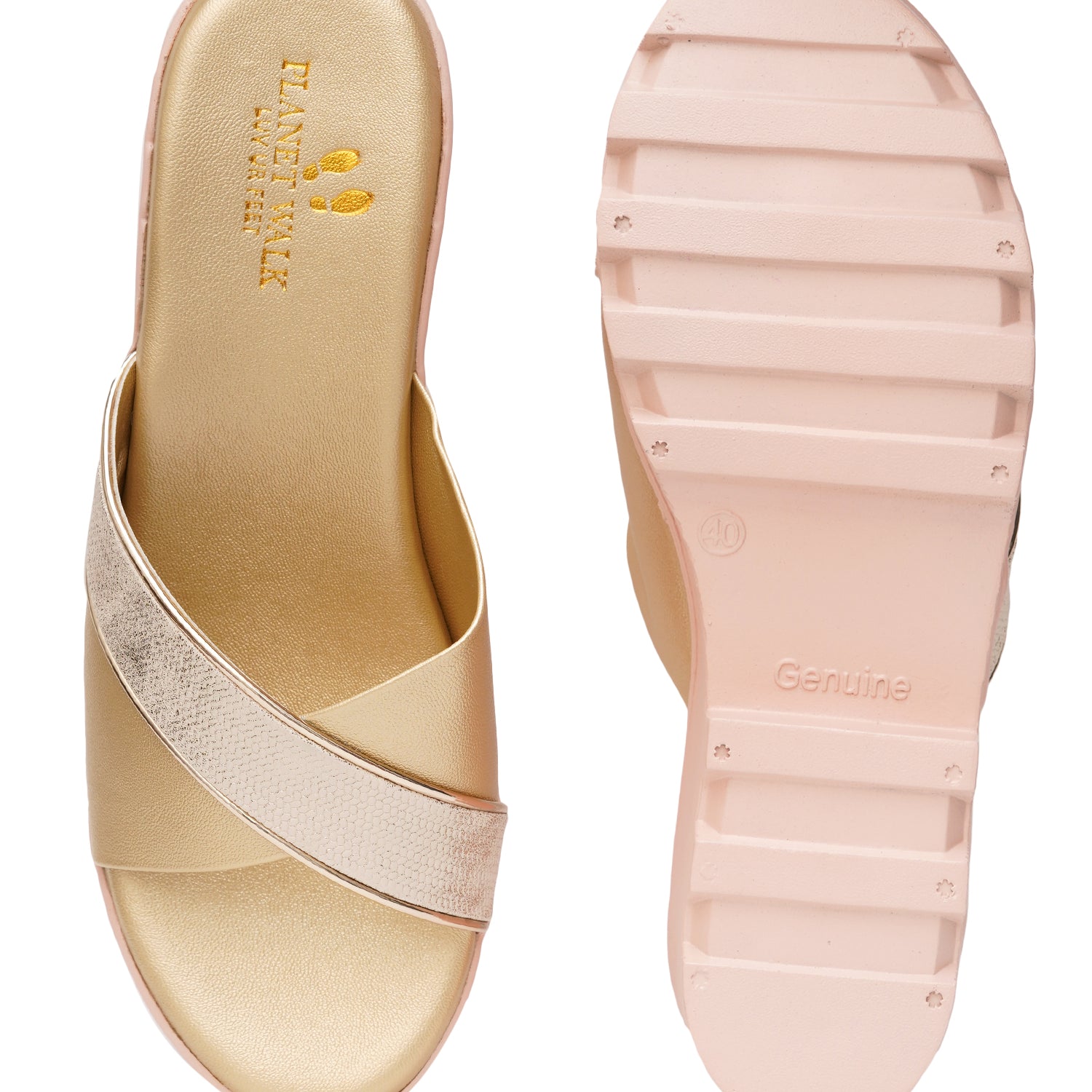 Planet Walk 53038906 Women's Heels - Gold view 6