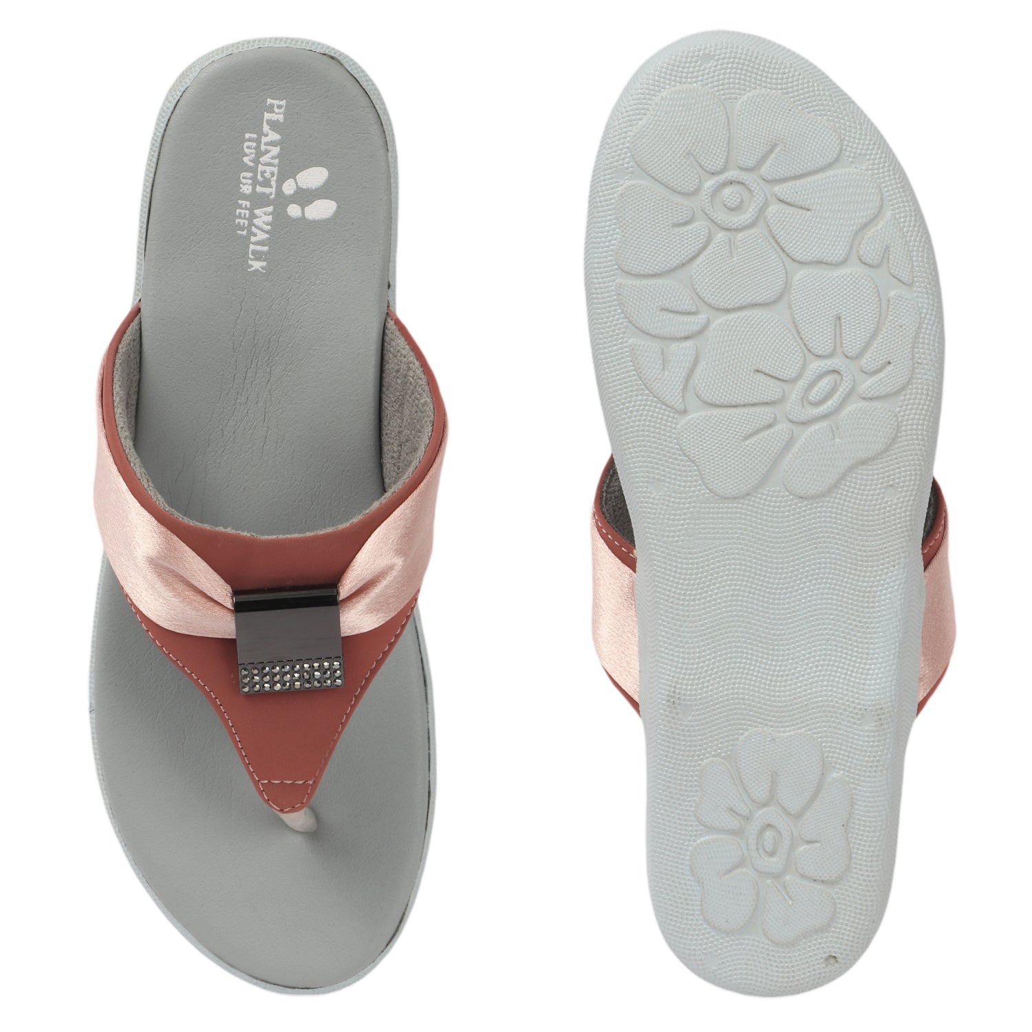 Planet Walk C4037555A Women's Flats - Peach view 5