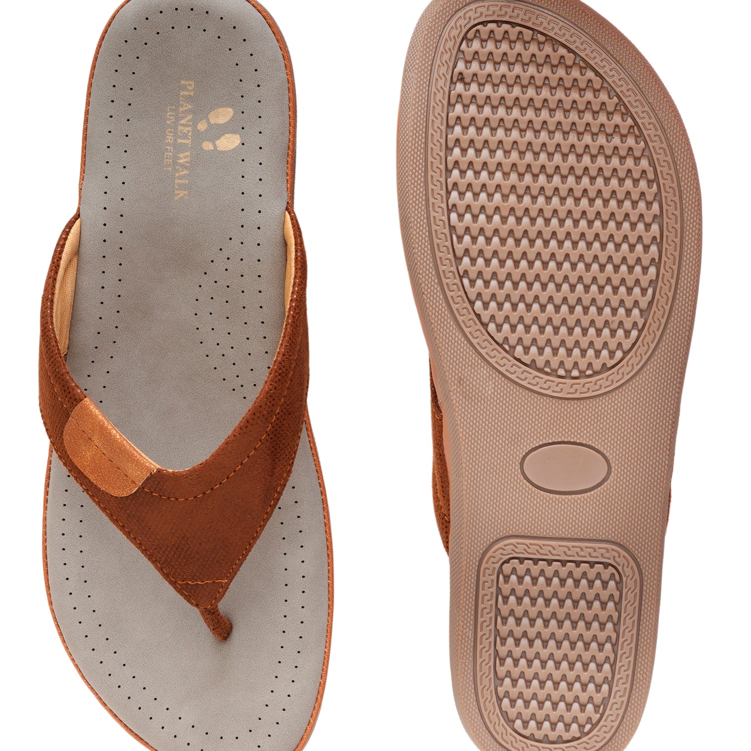 Planet Walk 42021223A Women's Flats - Tan view 6