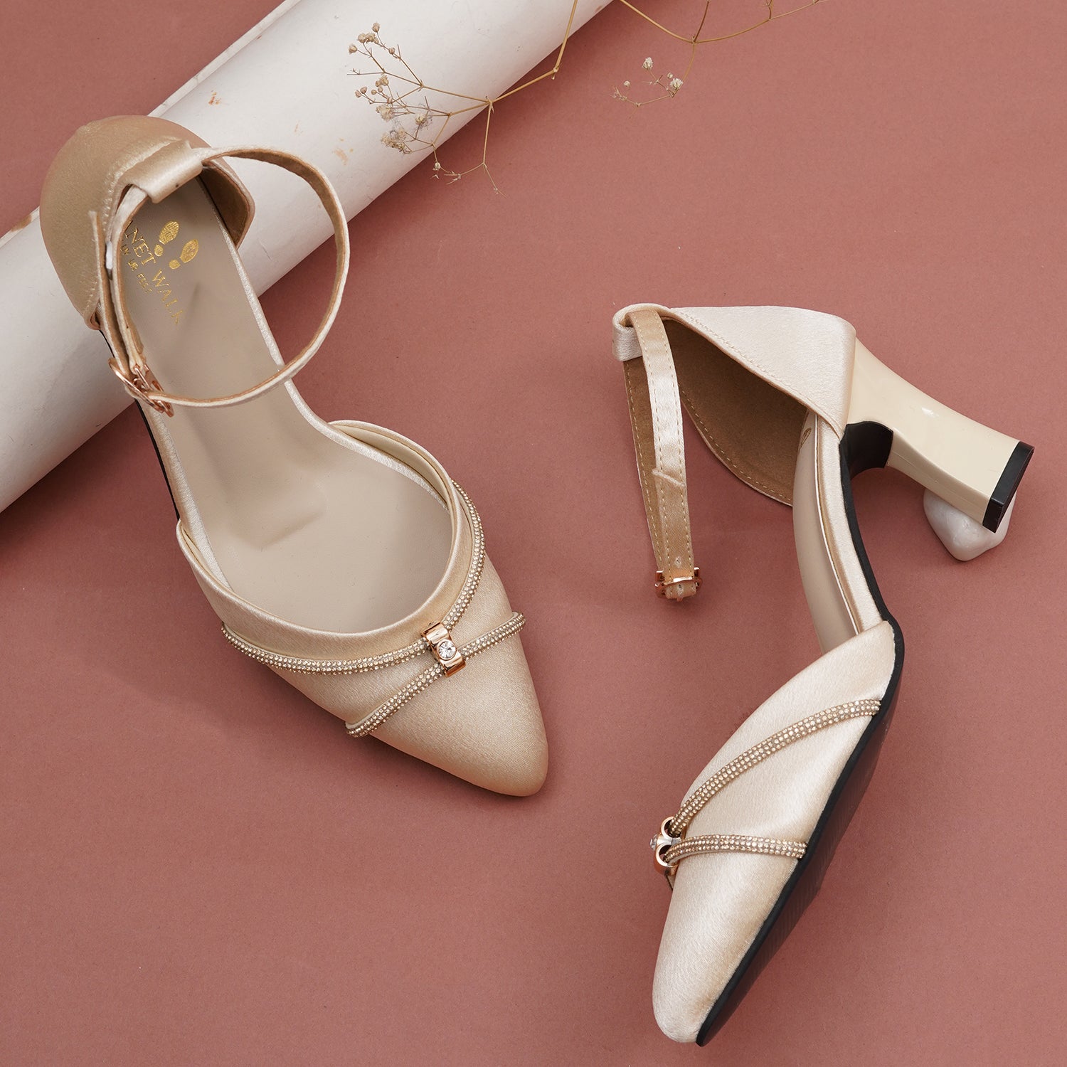 Planet Walk B012 Women's Heels - Cream view 2