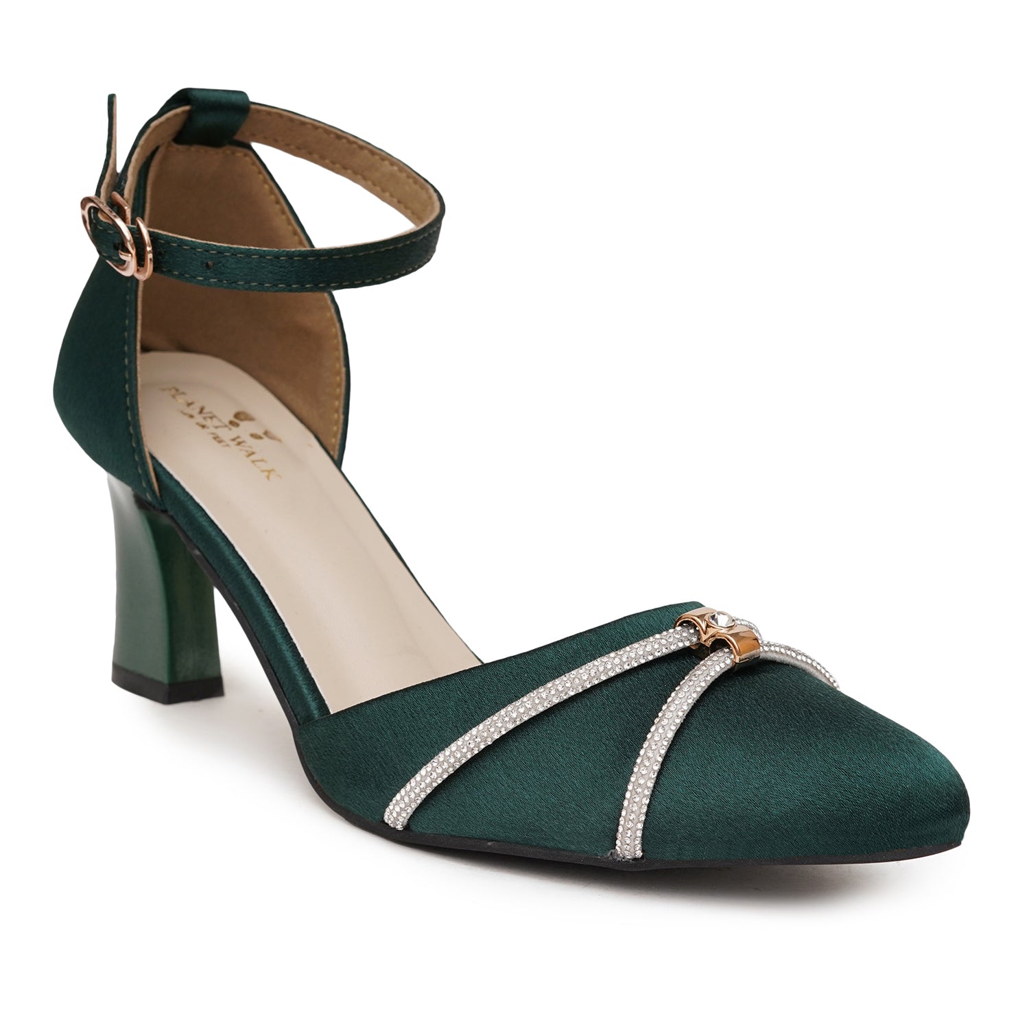 Planet Walk B012 Women's Heels - Green view 4
