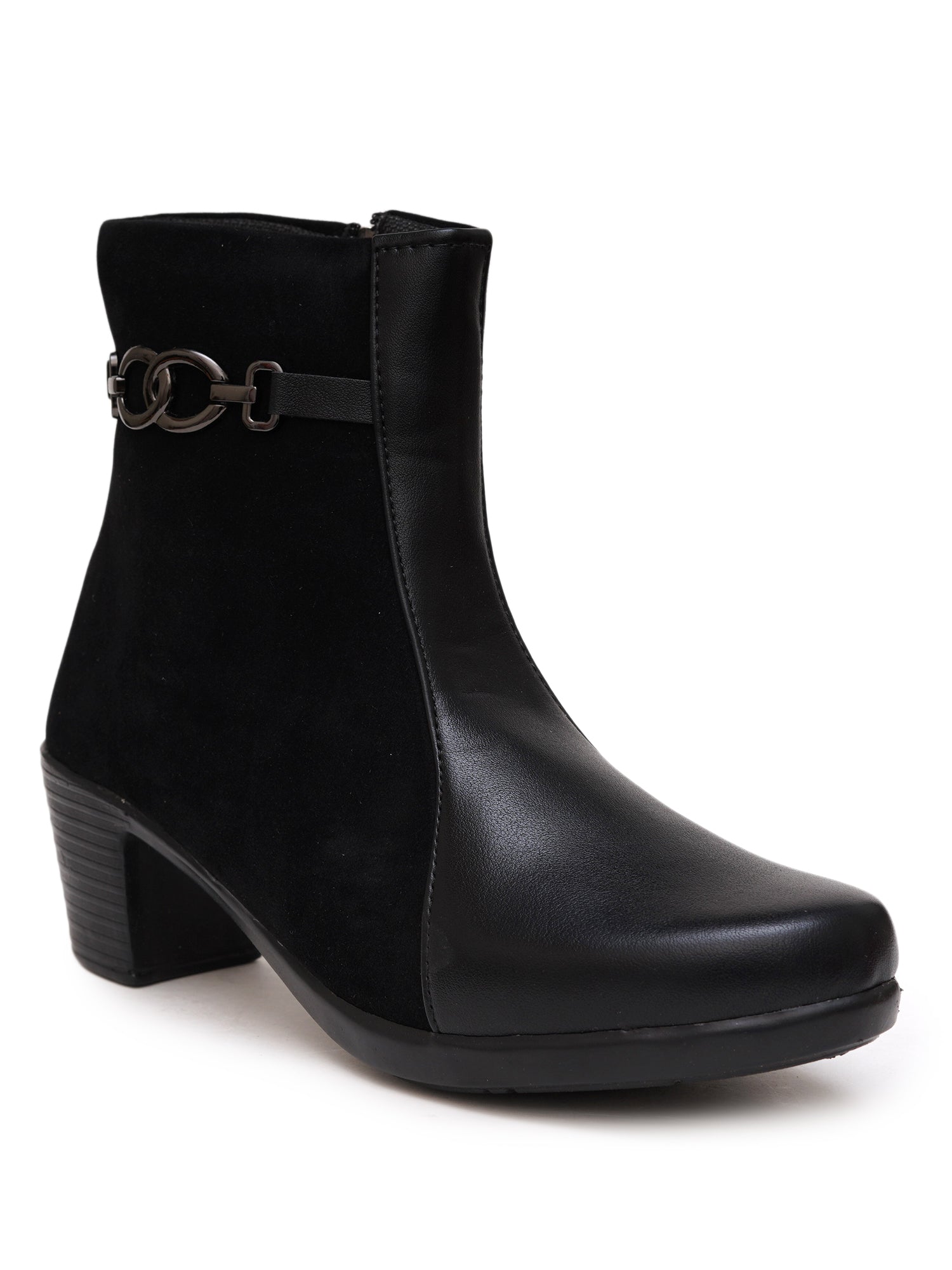 Planet Walk Luxe Suede Women's Ankle Boots - Black