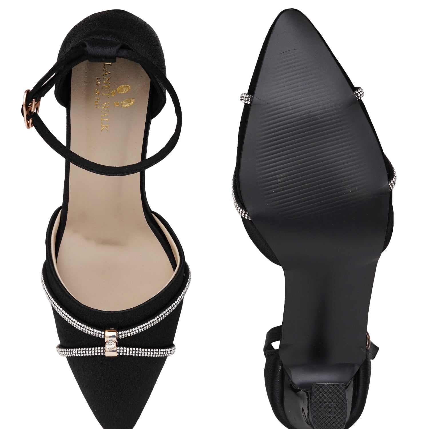 Planet Walk B012 Women's Heels - Black view 3