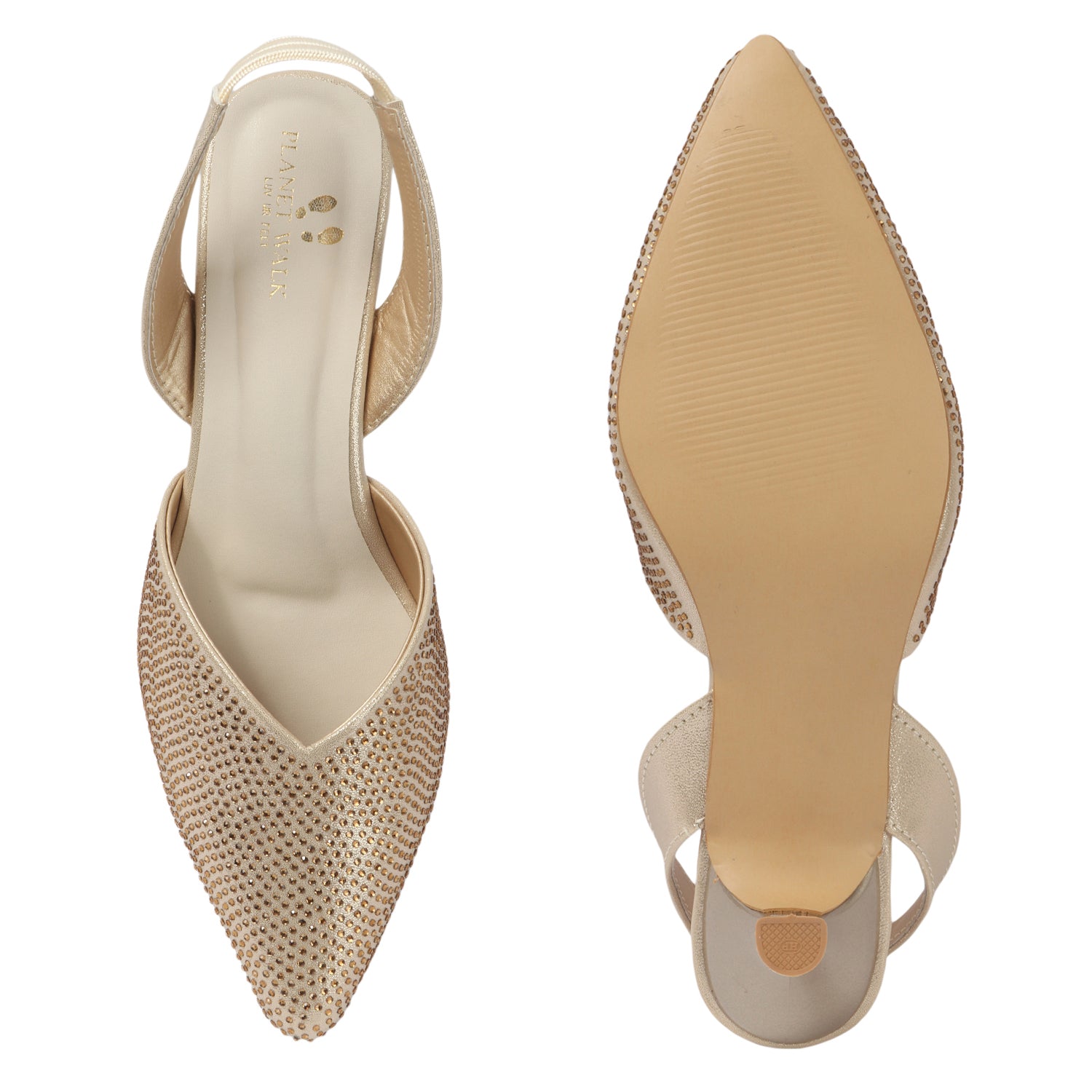Planet Walk B019 Women's Heels - Gold view 5