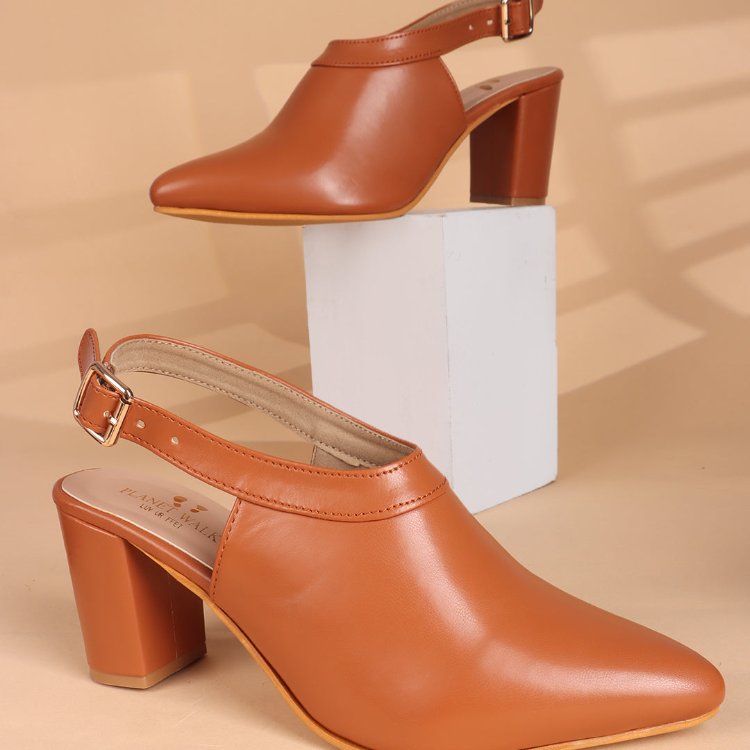 Planet Walk B116 Women's Heels - Tan