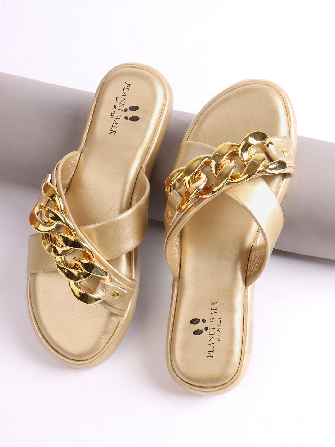 Planet Walk F160 Women's Flats - Gold