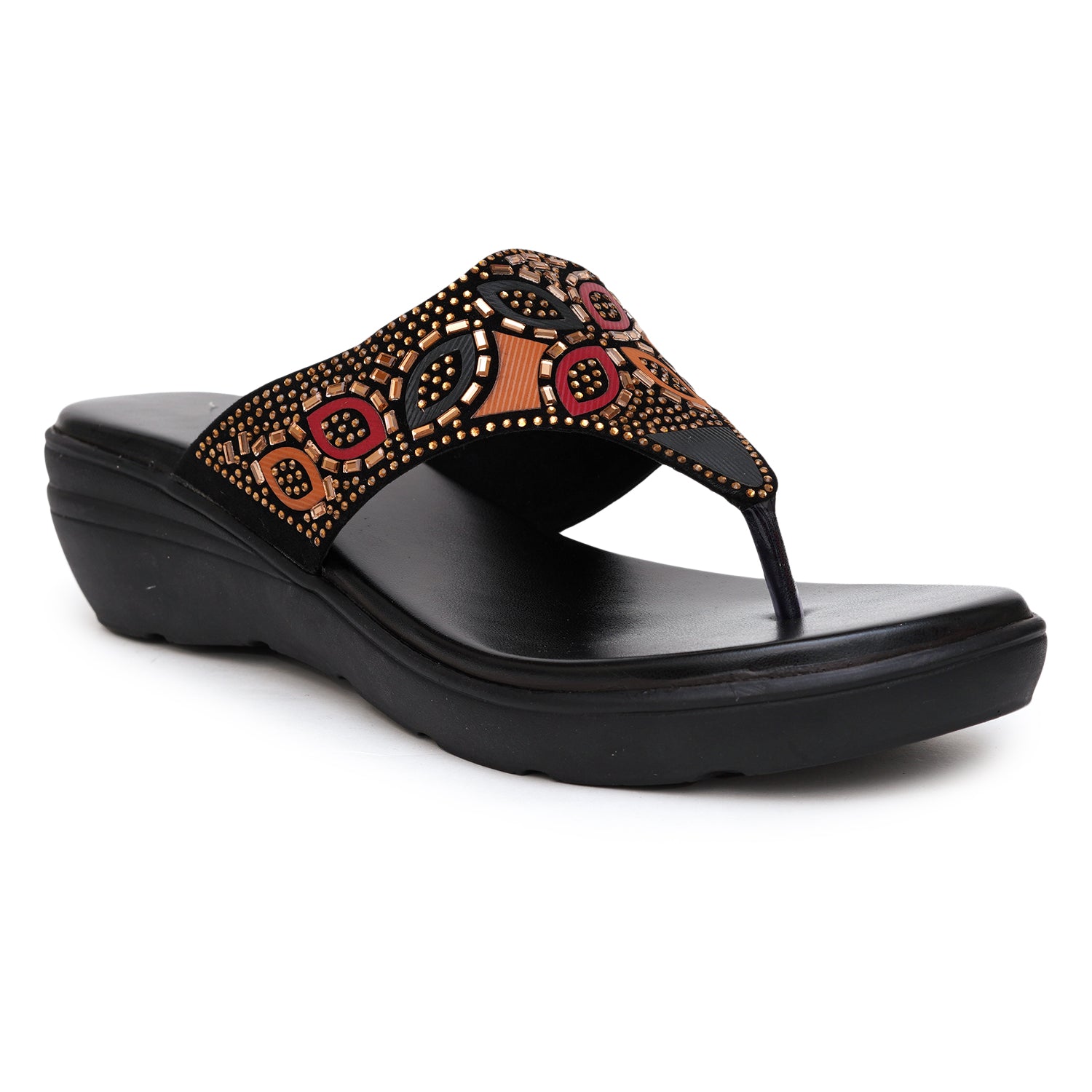 Planet Walk Multi-Strap Women's Flats - Black