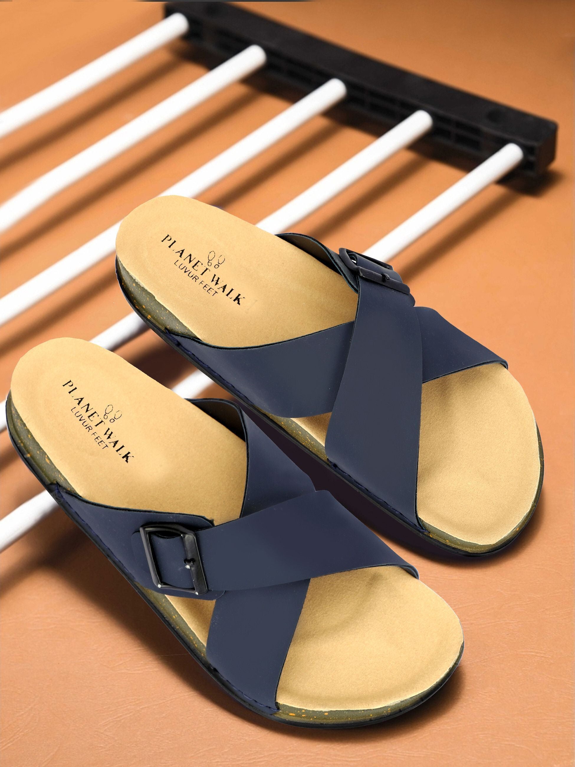 Planet Walk CROSS Blue Sandals - Main