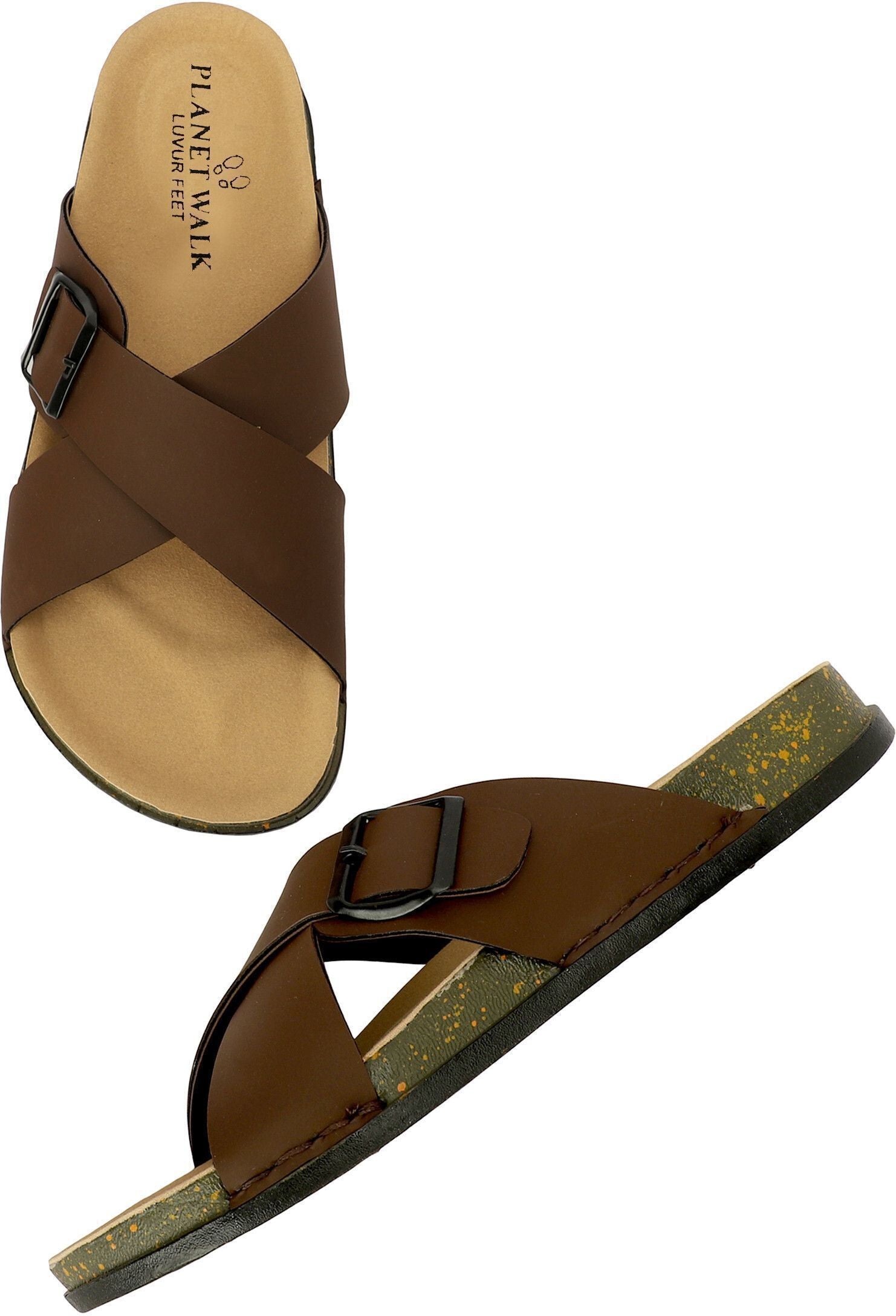 Planet Walk CROSS Brown Sandals - Detail