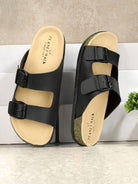 Planet Walk DBUCKLE Black Sandals - Main