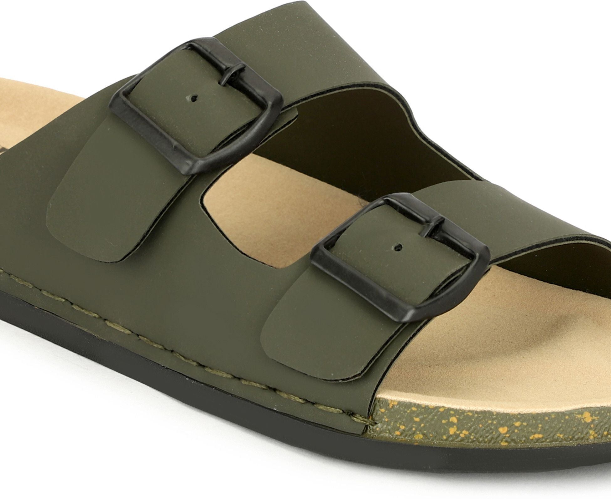 Planet Walk DBUCKLE Olive Sandals - Back