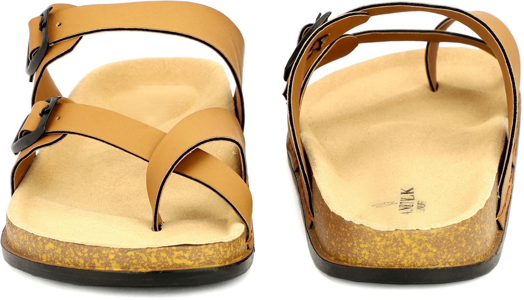 Planet Walk DIAGONAL Tan Sandals - Detail