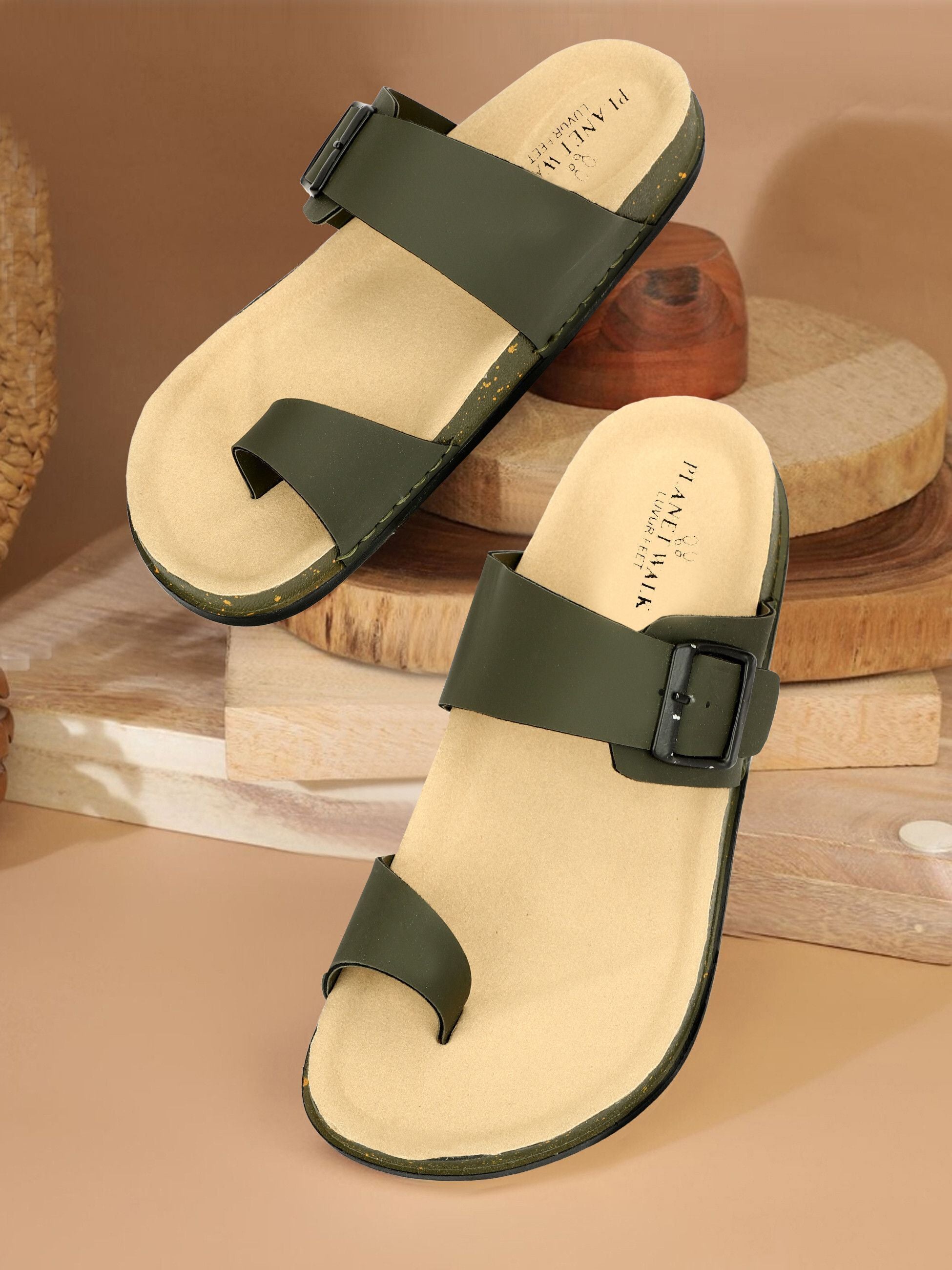 Planet Walk THUMB Olive Sandals - Main