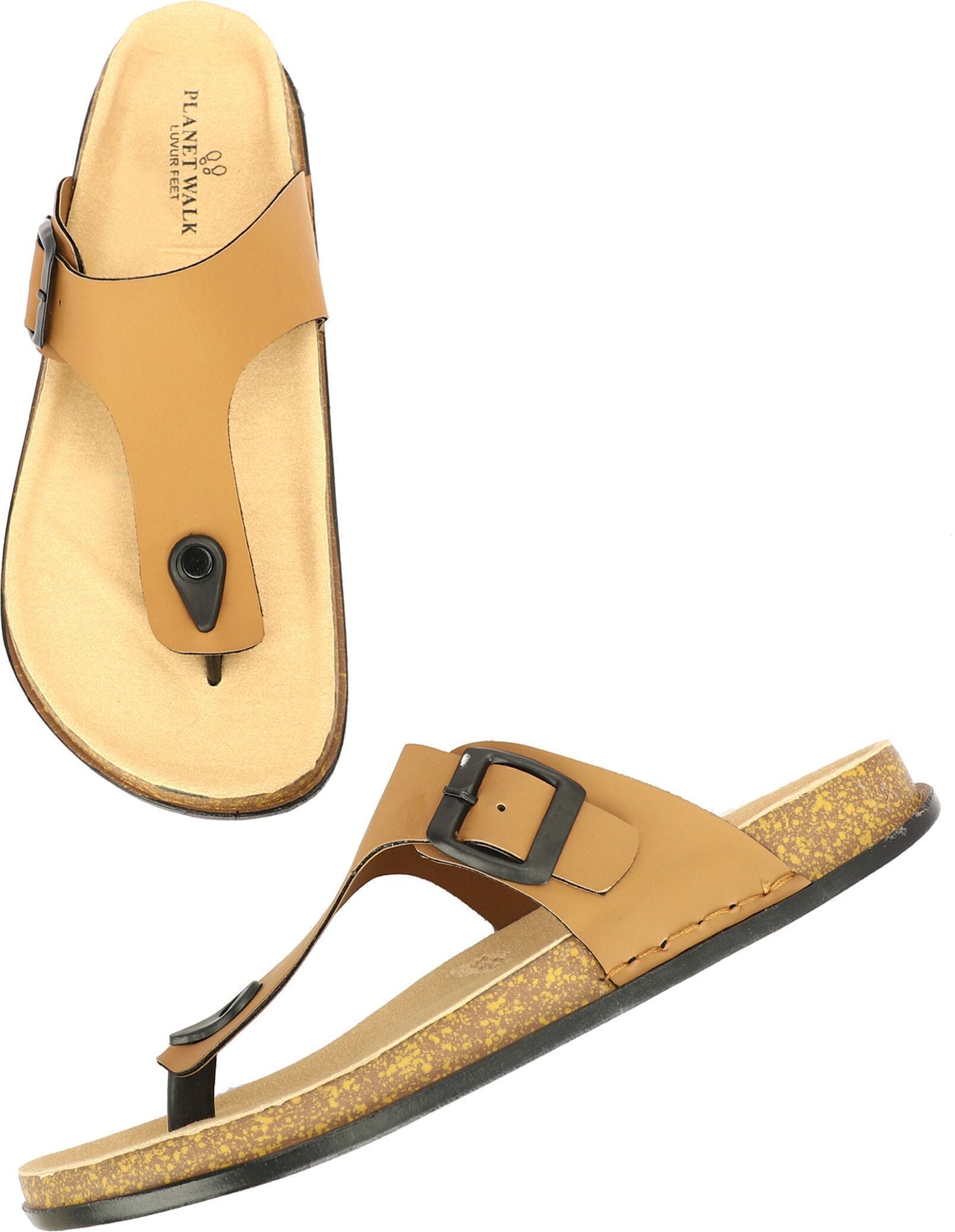 Planet Walk V Tan Sandals - Detail