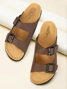 Planet Walk DBUCKLE Brown Sandals - Main