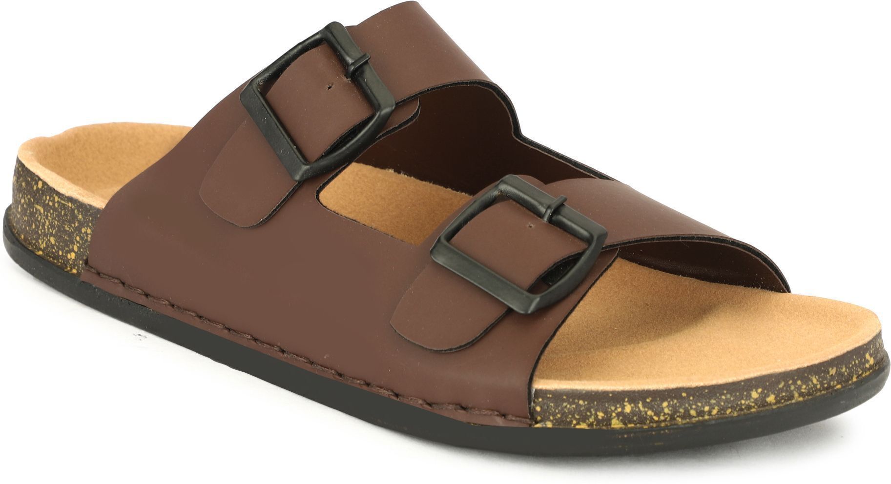 Planet Walk DBUCKLE Brown Sandals - Back
