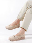 SHOECUBE COMFY 101 Beige Loafers - Back