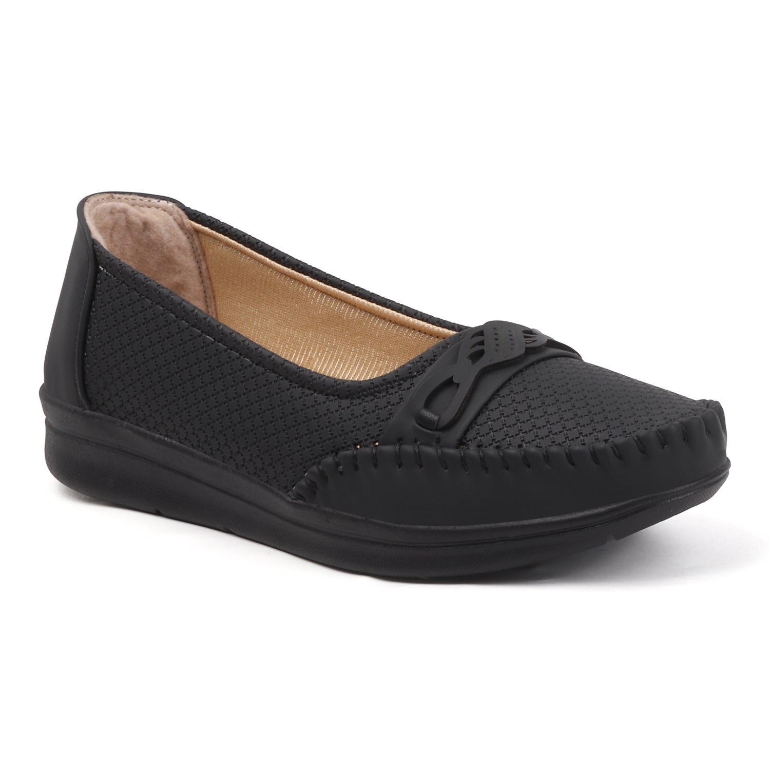 SHOECUBE COMFY 101 Black Loafers - Main