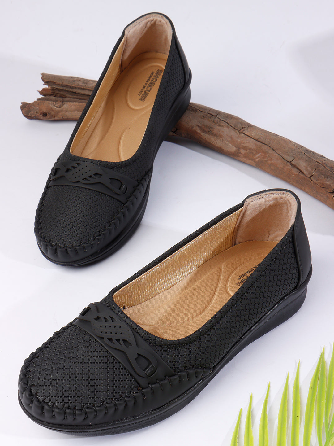 SHOECUBE COMFY 101 Black Loafers - Side