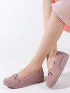 SHOECUBE COMFY 101 Mauve Loafers - Back