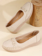 SHOECUBE COMFY 102 Cream Loafers - Side