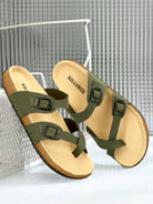 Planet Walk DIAGONAL Olive Sandals - Main