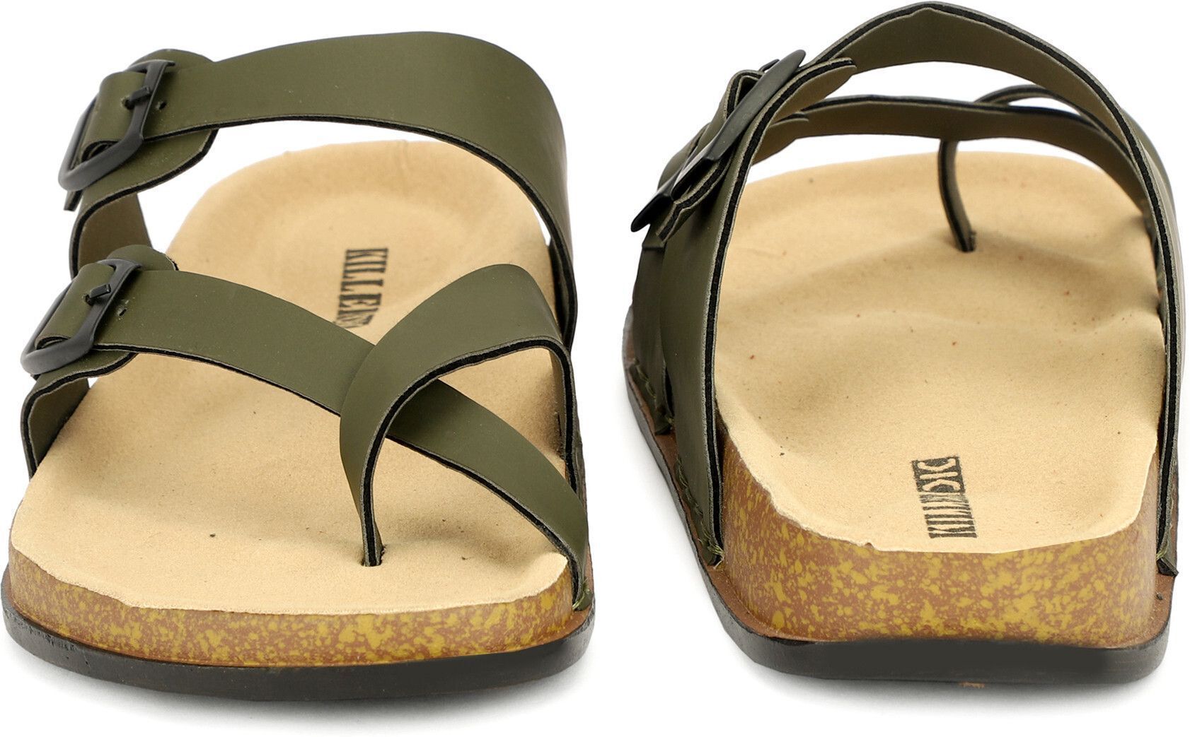 Planet Walk DIAGONAL Olive Sandals - Extra