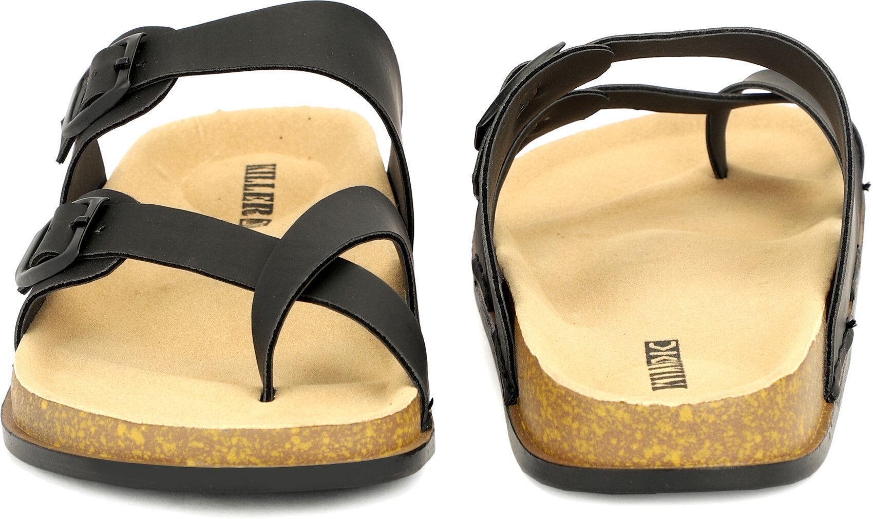 Planet Walk DIAGONAL Black Sandals - Extra